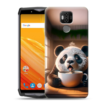 Силиконовый чехол на Ulefone Power 6 с принтом смешная панда Силиконовый чехол на Ulefone Power 6 с принтом смешная панда