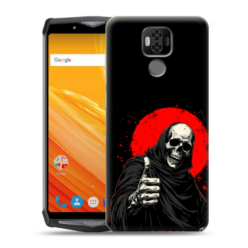 Силиконовый чехол на Ulefone Power 6 с принтом смешной скелет Силиконовый чехол на Ulefone Power 6 с принтом смешной скелет