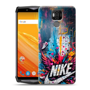 Силиконовый чехол на Ulefone Power 6 с принтом Nike Найк Силиконовый чехол на Ulefone Power 6 с принтом Nike Найк
