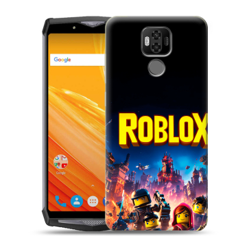 Силиконовый чехол на Ulefone Power 6 с принтом Roblox Роблокс
