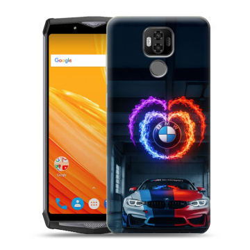 Силиконовый чехол на Ulefone Power 6 с принтом BMW БМВ
