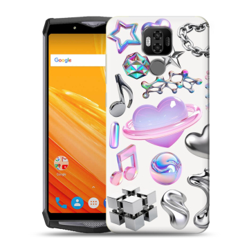 Силиконовый чехол на Ulefone Power 6 с принтом Y2K Силиконовый чехол на Ulefone Power 6 с принтом Y2K