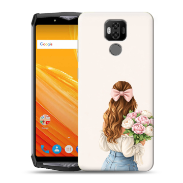 Силиконовый чехол на Ulefone Power 6 с принтом женский Силиконовый чехол на Ulefone Power 6 с принтом женский
