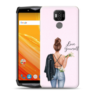 Силиконовый чехол на Ulefone Power 6 с принтом женский Силиконовый чехол на Ulefone Power 6 с принтом женский