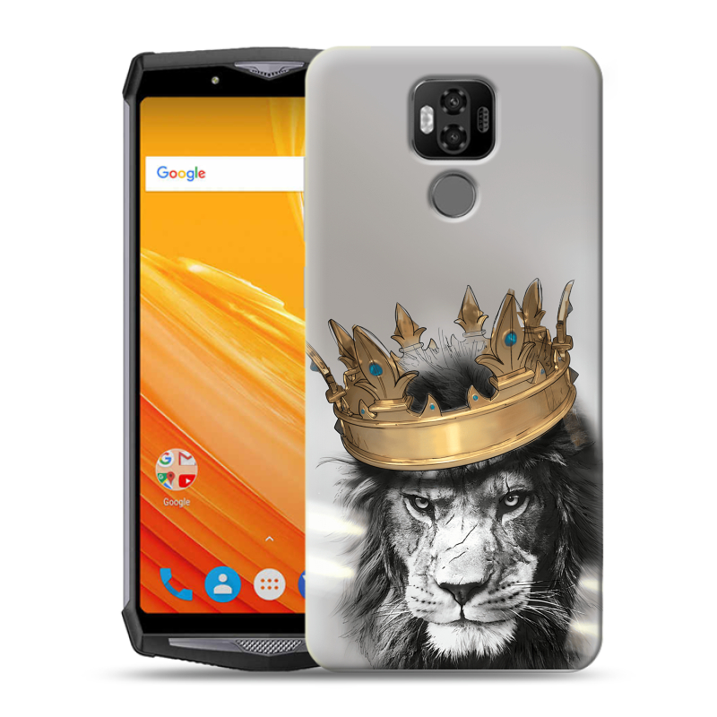 Силиконовый чехол на Ulefone Power 6 с принтом Лев с короной Силиконовый чехол на Ulefone Power 6 с принтом Лев с короной