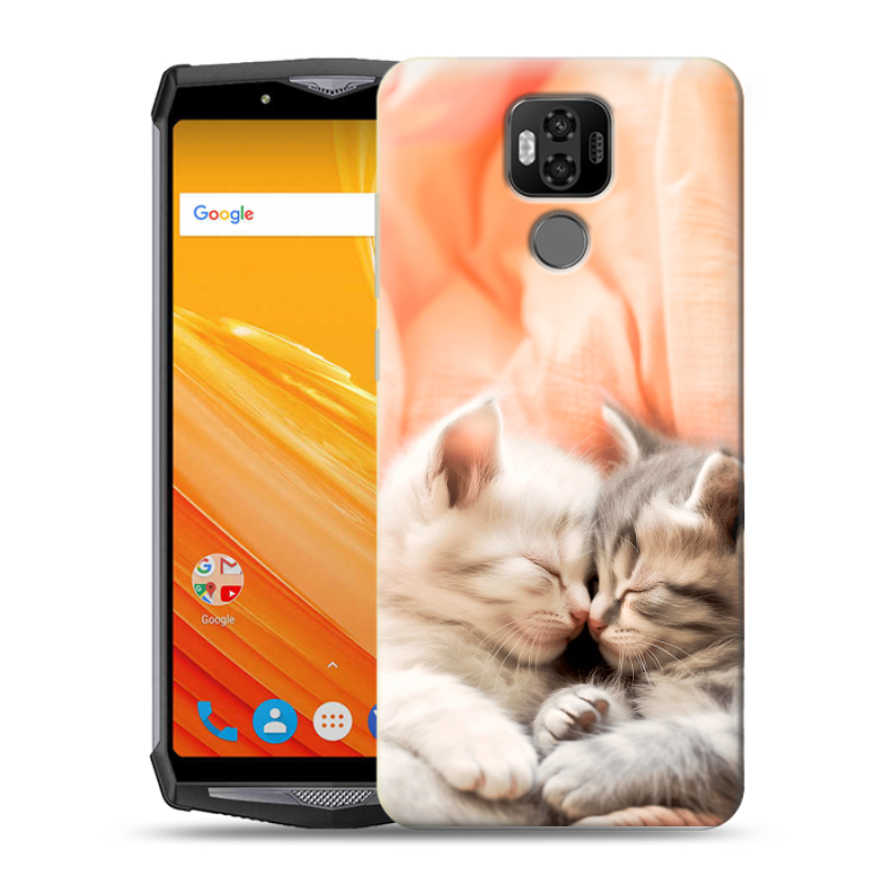 Силиконовый чехол на Ulefone Power 6 с принтом Котята Силиконовый чехол на Ulefone Power 6 с принтом Котята
