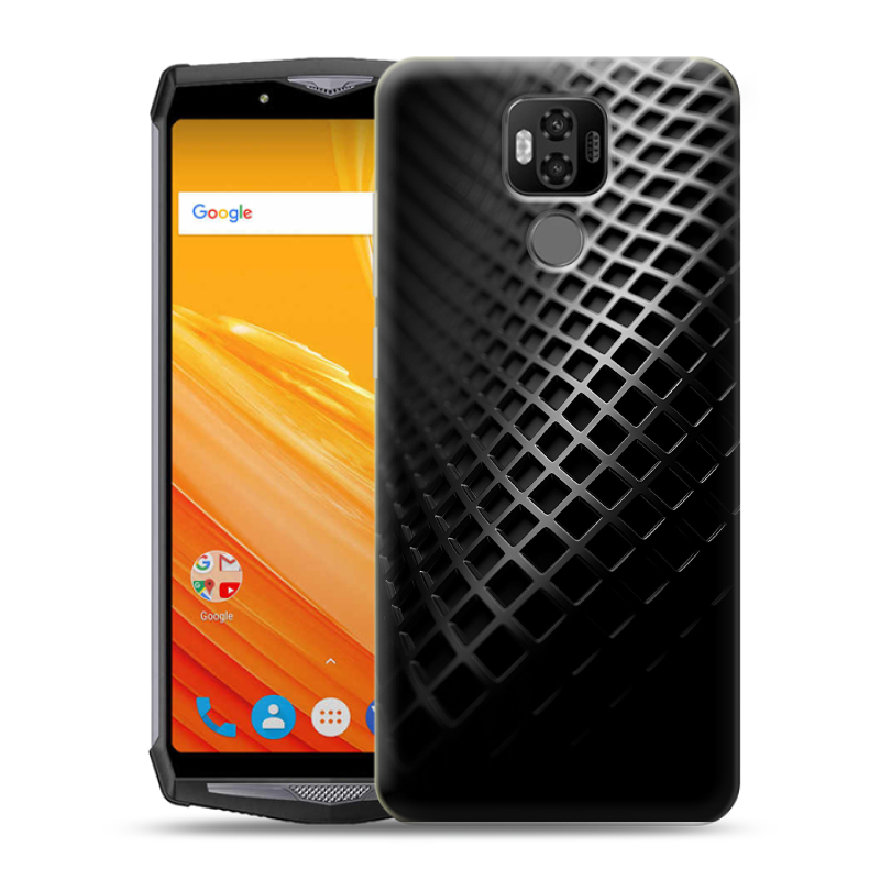 Силиконовый чехол на Ulefone Power 6 с принтом Текстура металла Силиконовый чехол на Ulefone Power 6 с принтом Текстура металла