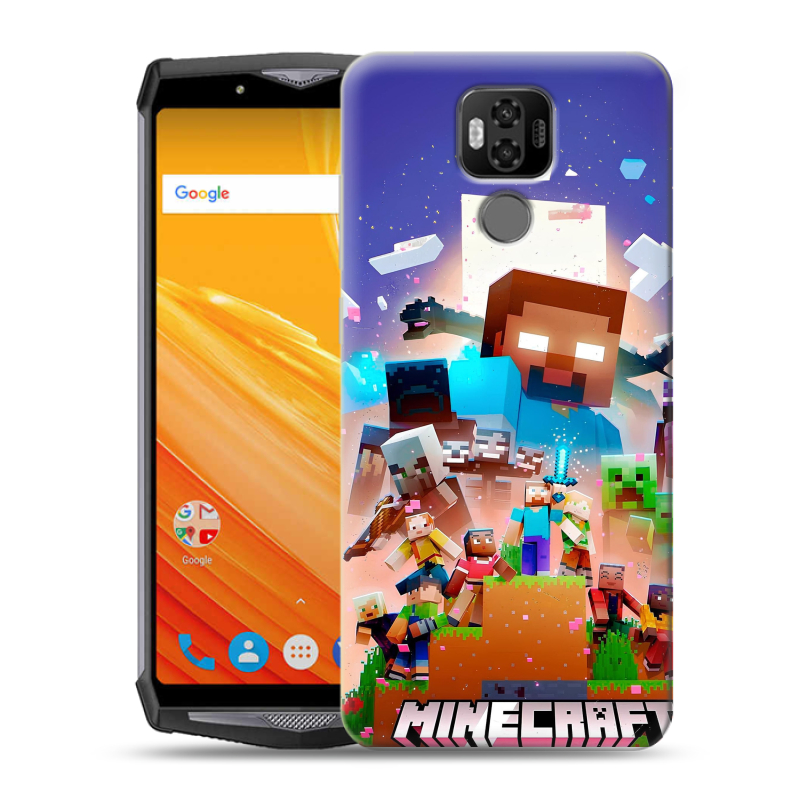 Силиконовый чехол на Ulefone Power 6 с принтом Майнкрафт Minecraft Силиконовый чехол на Ulefone Power 6 с принтом Майнкрафт Minecraft