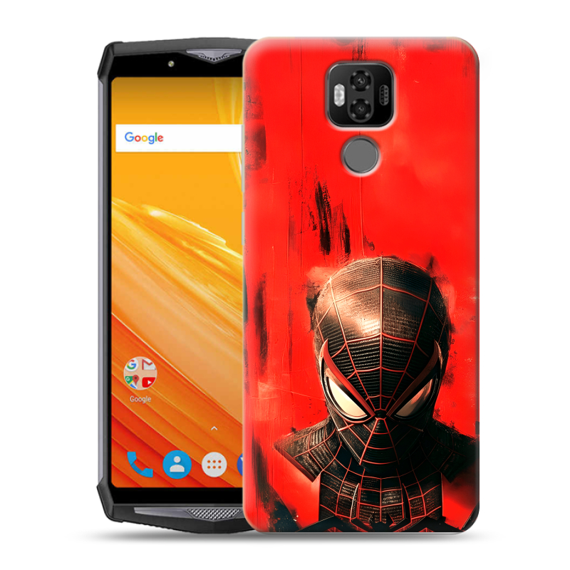 Силиконовый чехол на Ulefone Power 6 с принтом человек паук spiderman Силиконовый чехол на Ulefone Power 6 с принтом человек паук spiderman