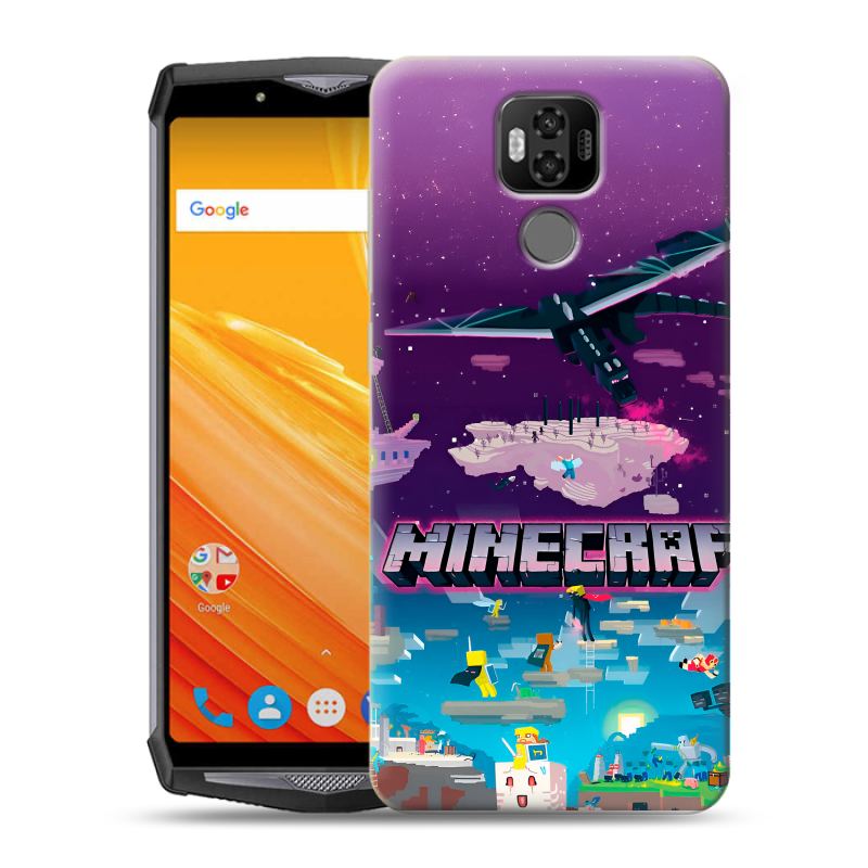 Силиконовый чехол на Ulefone Power 6 с принтом Майнкрафт Minecraft Силиконовый чехол на Ulefone Power 6 с принтом Майнкрафт Minecraft