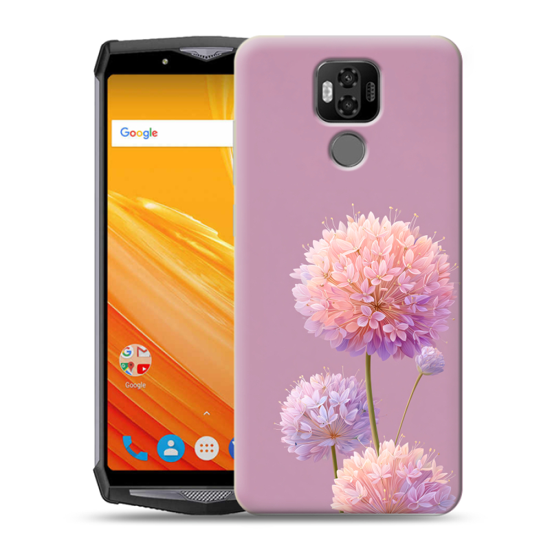 Силиконовый чехол на Ulefone Power 6 с принтом Цветы Силиконовый чехол на Ulefone Power 6 с принтом Цветы