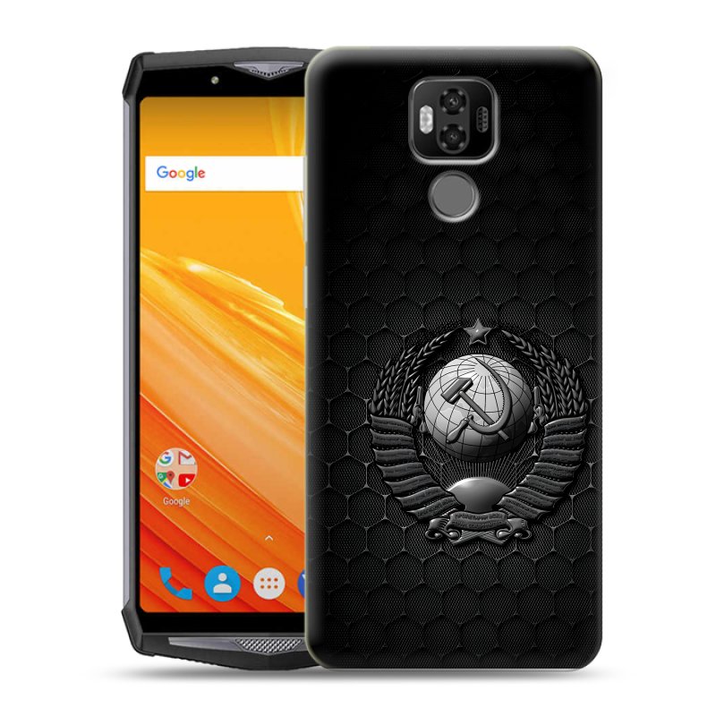 Силиконовый чехол на Ulefone Power 6 с принтом Герб Флаг СССР Силиконовый чехол на Ulefone Power 6 с принтом Герб Флаг СССР