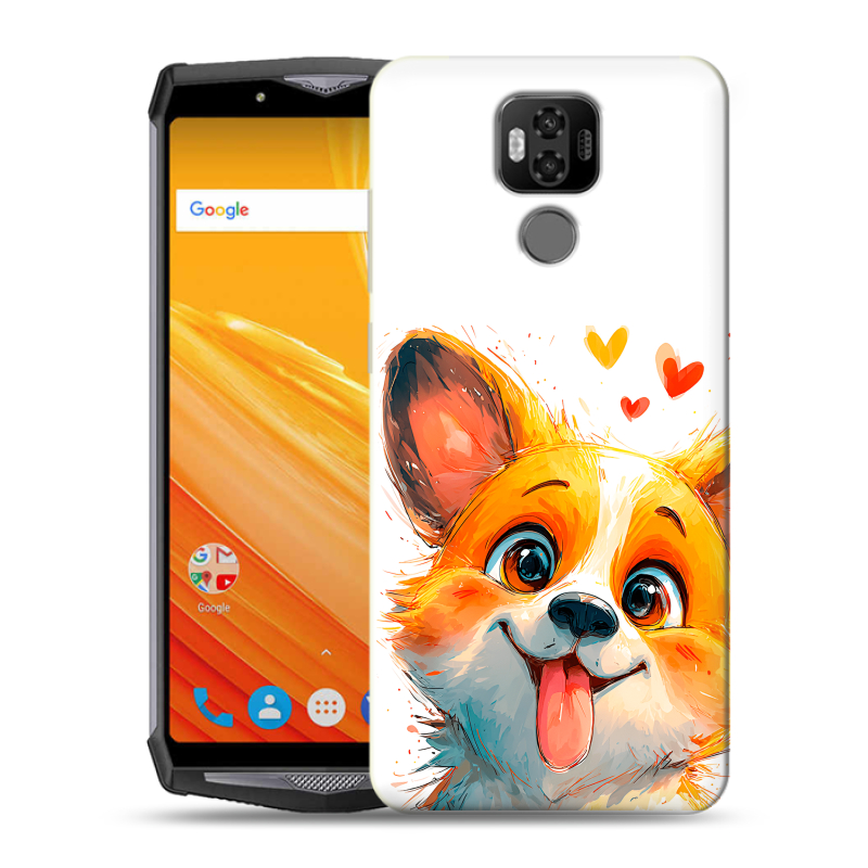 Силиконовый чехол на Ulefone Power 6 с принтом корги Силиконовый чехол на Ulefone Power 6 с принтом корги