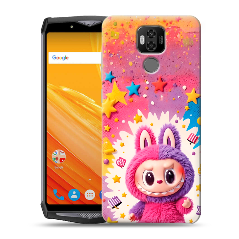 Силиконовый чехол на Ulefone Power 6 с принтом Labubu Лабубу Силиконовый чехол на Ulefone Power 6 с принтом Labubu Лабубу