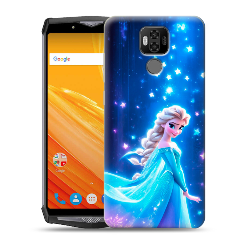 Силиконовый чехол на Ulefone Power 6 с принтом Холодное сердце Frozen Силиконовый чехол на Ulefone Power 6 с принтом Холодное сердце Frozen