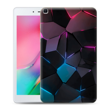 Силиконовый чехол на планшета Samsung Galaxy Tab A 8.0 (2019) с принтом Геометрия неона