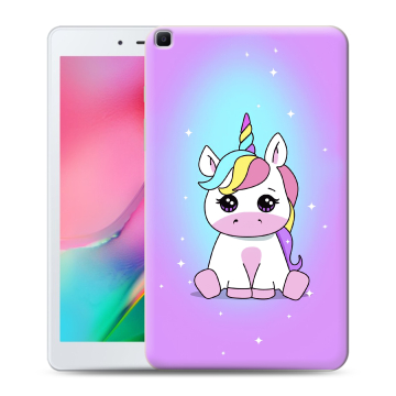 Силиконовый чехол на планшета Samsung Galaxy Tab A 8.0 (2019) с принтом Единорог