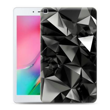Силиконовый чехол на планшета Samsung Galaxy Tab A 8.0 (2019) с принтом Черные кристаллы