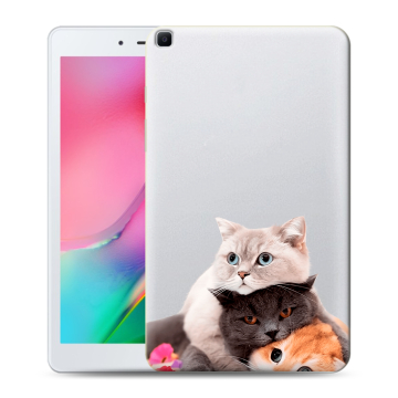 Силиконовый чехол на планшета Samsung Galaxy Tab A 8.0 (2019) с принтом Кошки