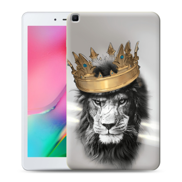 Силиконовый чехол на планшета Samsung Galaxy Tab A 8.0 (2019) с принтом Лев с короной
