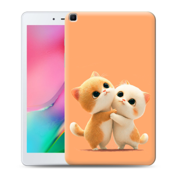 Силиконовый чехол на планшета Samsung Galaxy Tab A 8.0 (2019) с принтом Милые котики