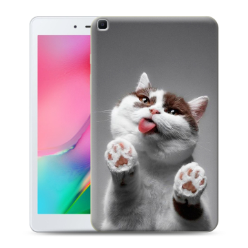 Силиконовый чехол на планшета Samsung Galaxy Tab A 8.0 (2019) с принтом Коты