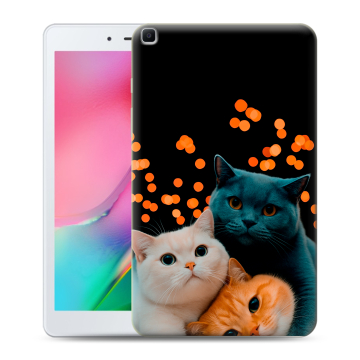 Силиконовый чехол на планшета Samsung Galaxy Tab A 8.0 (2019) с принтом Кошки