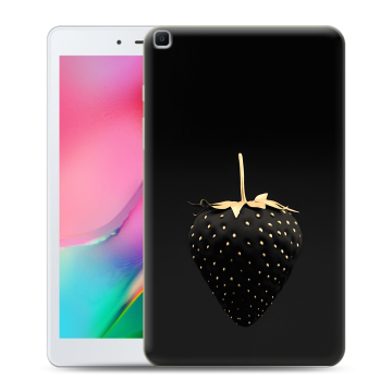 Силиконовый чехол на планшета Samsung Galaxy Tab A 8.0 (2019) с принтом Черная клубника