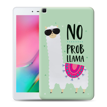 Силиконовый чехол на планшета Samsung Galaxy Tab A 8.0 (2019) с принтом Лама