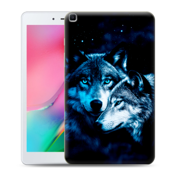 Силиконовый чехол на планшета Samsung Galaxy Tab A 8.0 (2019) с принтом Волки