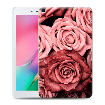 Силиконовый чехол на планшета Samsung Galaxy Tab A 8.0 (2019) с принтом Цветы розы