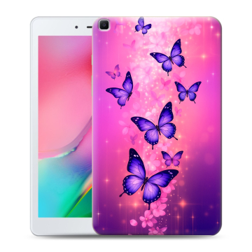 Силиконовый чехол на Samsung Galaxy Tab A 8.0 (2019) с принтом Бабочки Силиконовый чехол на Samsung Galaxy Tab A 8.0 (2019) с принтом Бабочки
