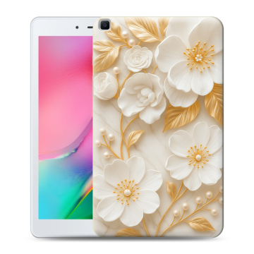 Силиконовый чехол на Samsung Galaxy Tab A 8.0 (2019) с принтом Цветы Силиконовый чехол на Samsung Galaxy Tab A 8.0 (2019) с принтом Цветы