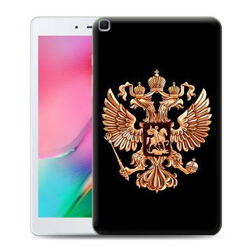 Силиконовый чехол на Samsung Galaxy Tab A 8.0 (2019) с принтом Герб России золотой