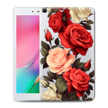 Силиконовый чехол на Samsung Galaxy Tab A 8.0 (2019) с принтом Розы Силиконовый чехол на Samsung Galaxy Tab A 8.0 (2019) с принтом Розы