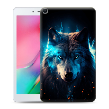 Силиконовый чехол на Samsung Galaxy Tab A 8.0 (2019) с принтом Волк ночной