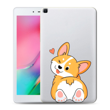 Силиконовый чехол на Samsung Galaxy Tab A 8.0 (2019) с принтом Корги Силиконовый чехол на Samsung Galaxy Tab A 8.0 (2019) с принтом Корги