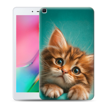 Силиконовый чехол на Samsung Galaxy Tab A 8.0 (2019) с принтом котенок Силиконовый чехол на Samsung Galaxy Tab A 8.0 (2019) с принтом котенок