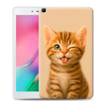Силиконовый чехол на Samsung Galaxy Tab A 8.0 (2019) с принтом котенок Силиконовый чехол на Samsung Galaxy Tab A 8.0 (2019) с принтом котенок