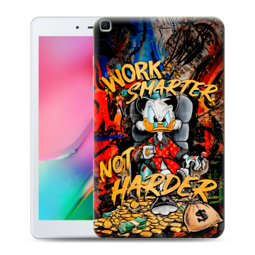 Силиконовый чехол на Samsung Galaxy Tab A 8.0 (2019) с принтом Дональд Дак Деньги Силиконовый чехол на Samsung Galaxy Tab A 8.0 (2019) с принтом Дональд Дак Деньги