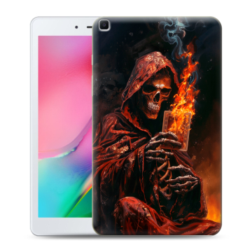 Силиконовый чехол на Samsung Galaxy Tab A 8.0 (2019) с принтом Скелет и карты Силиконовый чехол на Samsung Galaxy Tab A 8.0 (2019) с принтом Скелет и карты