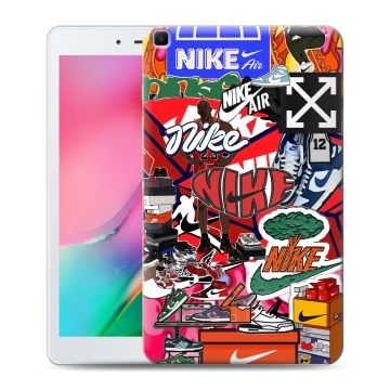 Силиконовый чехол на Samsung Galaxy Tab A 8.0 (2019) с принтом Найк Nike яркий Силиконовый чехол на Samsung Galaxy Tab A 8.0 (2019) с принтом Найк Nike яркий