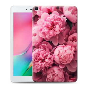 Силиконовый чехол на Samsung Galaxy Tab A 8.0 (2019) с принтом цветы пионы Силиконовый чехол на Samsung Galaxy Tab A 8.0 (2019) с принтом цветы пионы