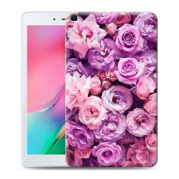 Силиконовый чехол на Samsung Galaxy Tab A 8.0 (2019) с принтом лавандовые розы