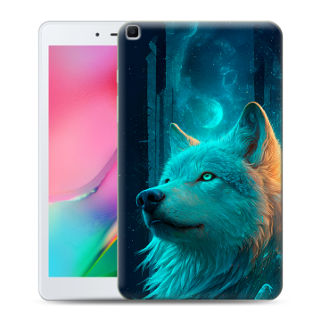 Силиконовый чехол на Samsung Galaxy Tab A 8.0 (2019) с принтом бабочки саккура
