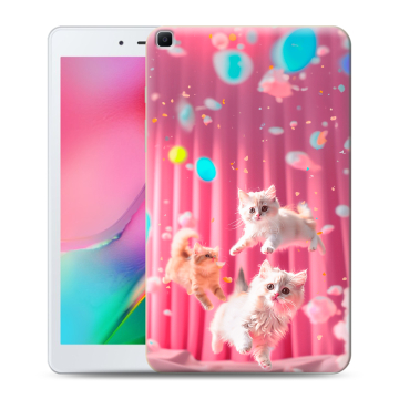 Силиконовый чехол на Samsung Galaxy Tab A 8.0 (2019) с принтом милые котики