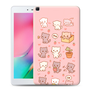 Силиконовый чехол на Samsung Galaxy Tab A 8.0 (2019) с принтом Hello Kitty Хелоу Кити