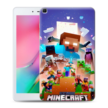 Силиконовый чехол на Samsung Galaxy Tab A 8.0 (2019) с принтом Майнкрафт Minecraft