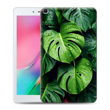 Силиконовый чехол на Samsung Galaxy Tab A 8.0 (2019) с принтом Листья
