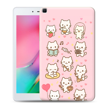 Силиконовый чехол на Samsung Galaxy Tab A 8.0 (2019) с принтом Hello Kitty Хелоу Кити Силиконовый чехол на Samsung Galaxy Tab A 8.0 (2019) с принтом Hello Kitty Хелоу Кити